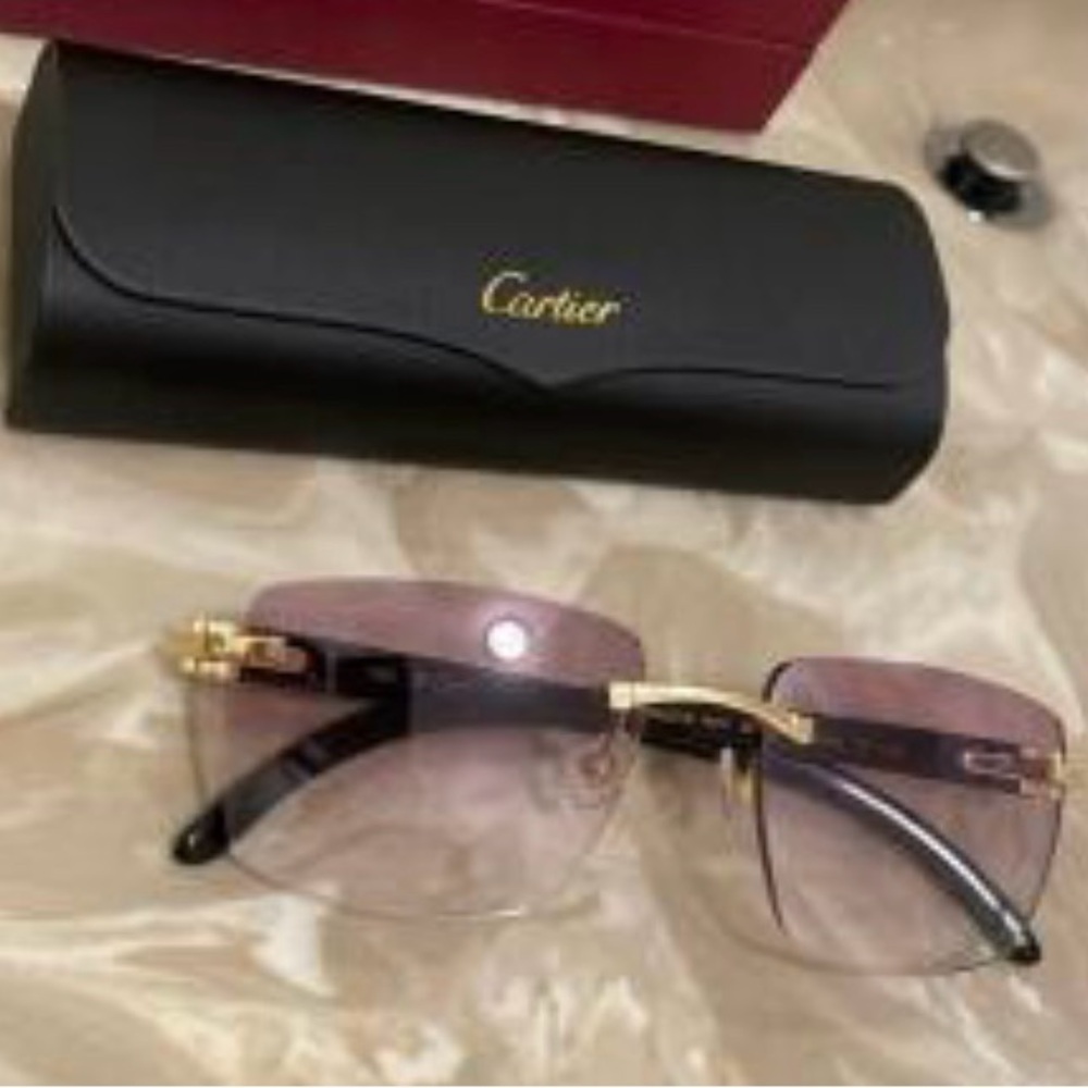 Cartier Gold and Black Men's Glasses